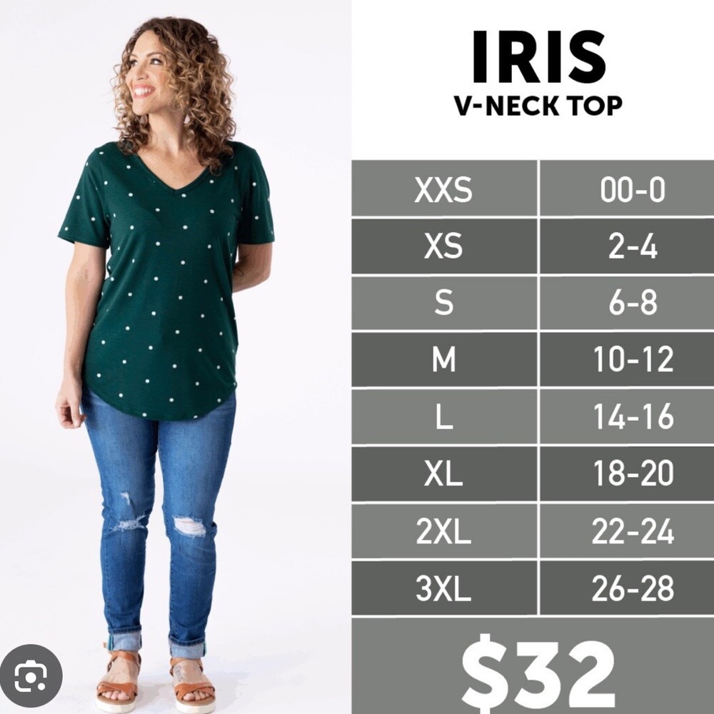 LuLaRoe Iris Top - Small - Picture 11 of 11